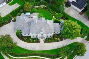 aerial view of house landscape Kansas City