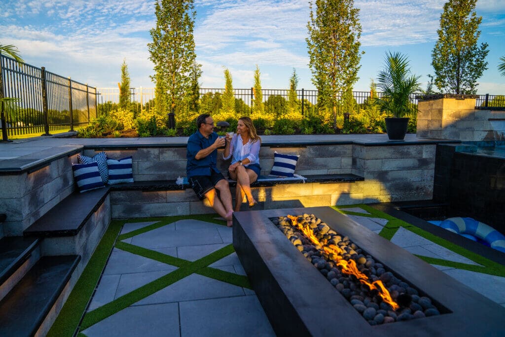 Fire pit and patio in Kansas City