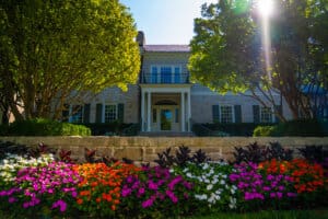 Flowers in front of a home in Kansas City