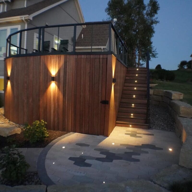 Lighting Stairs Landsdape Design Kansas City