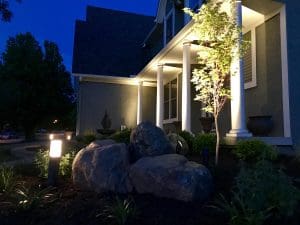 Back Yard With lighting Design Kansas City
