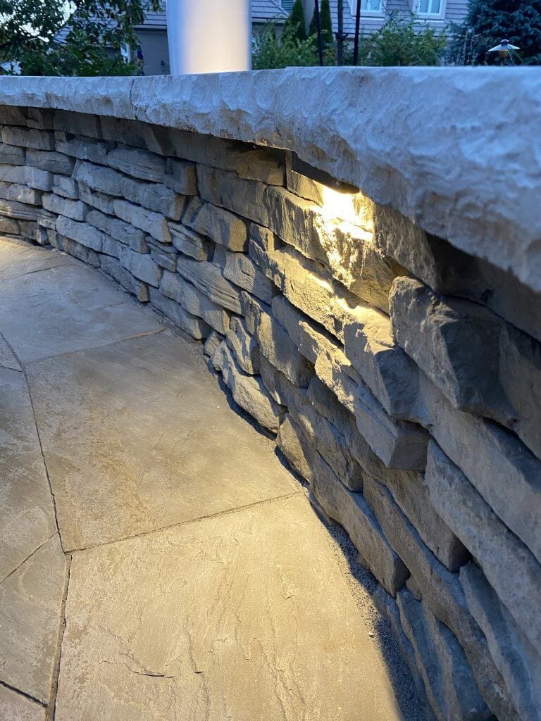 Wall Brick With lighting Design Kansas City