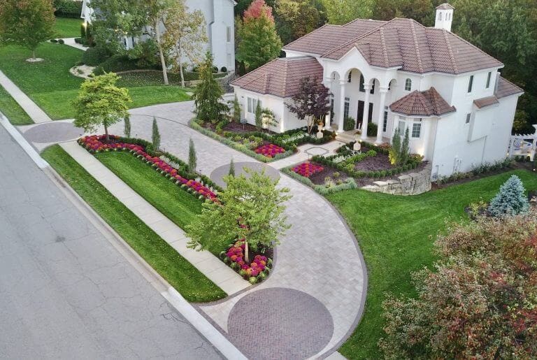 aerial view garden landscape Kansas City