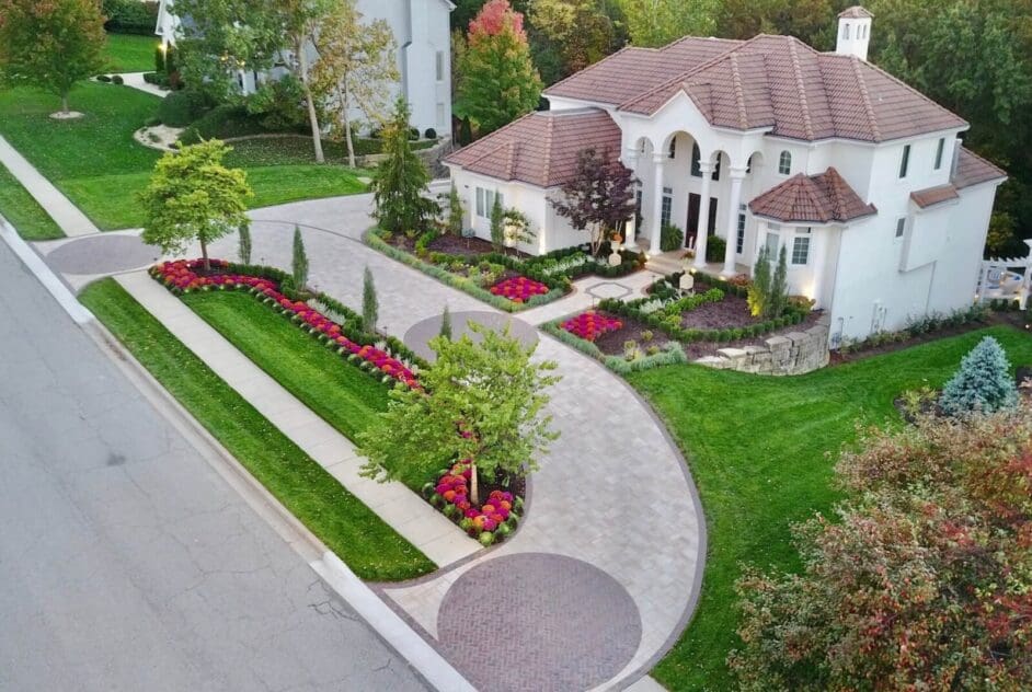 aerial view garden landscape Kansas City