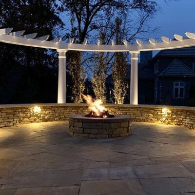 Patio Fire Place Design Kansas City