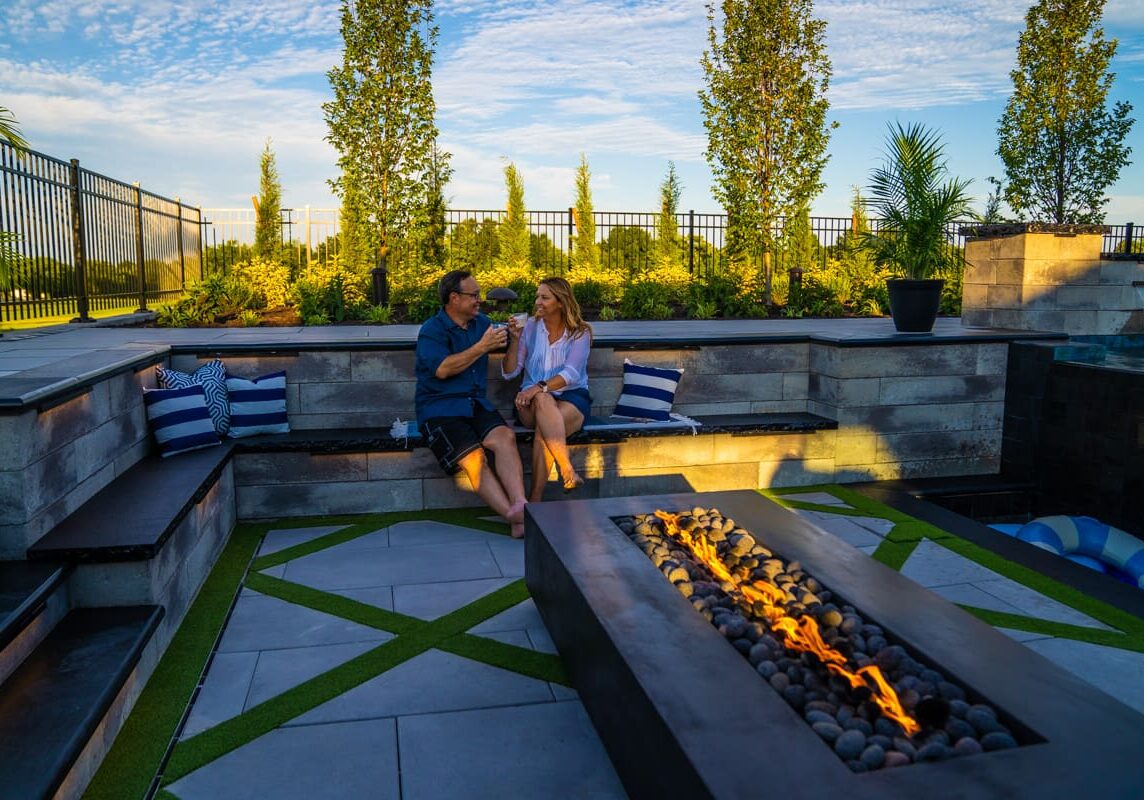 Fire pit and paver patio in Kansas City Outdoor Fire Pits and Fireplaces Kansas City, MO