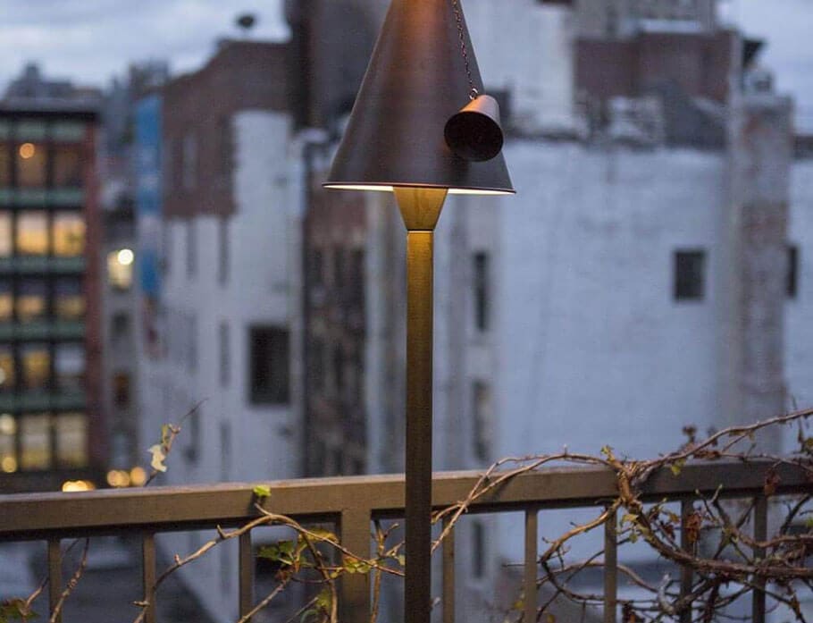 lighting installation in garden area Kansas City