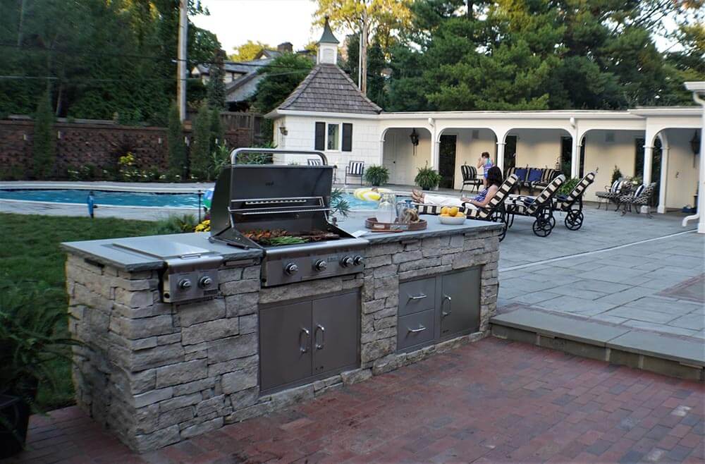 Outdoor Patio Pool Kitchen Design Kansas City