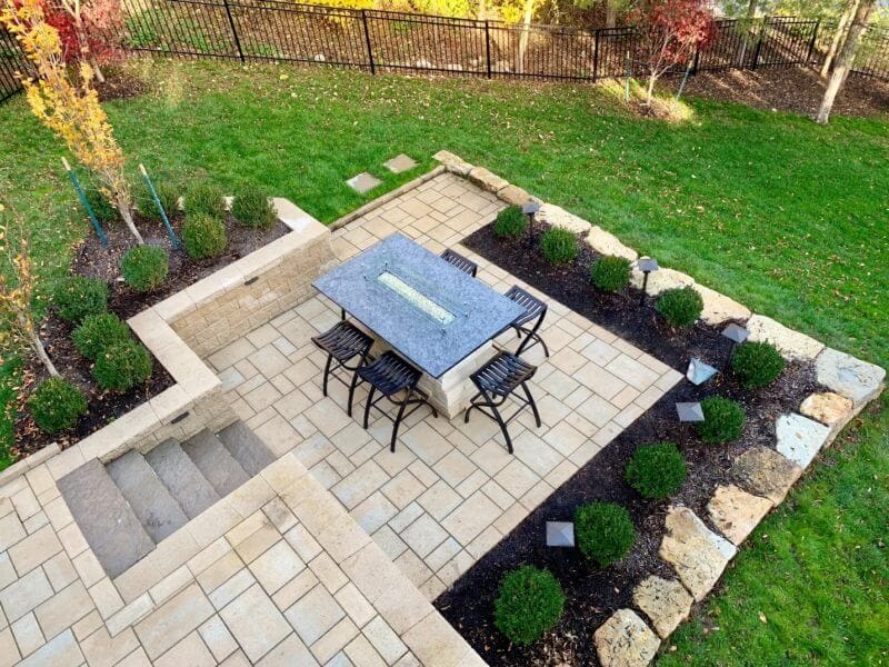 backyard Dinning Landscape Design Kansas City