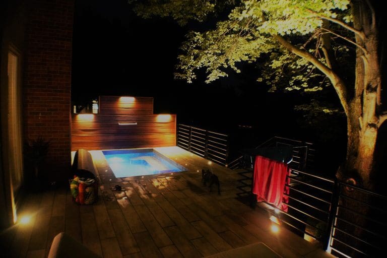 spa outdoor pool landscape design Kansas CIty